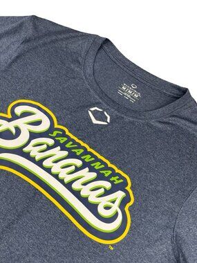 Savannah Bananas x EvoShield Men's Performance S/S T-Shirt Navy Blue • Medium